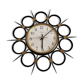 Pendule horloge murale soleil fer forgé Vedette licence Alto vintage