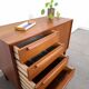 Teak sideboard met 4 lades en houten grepen, Bornhold