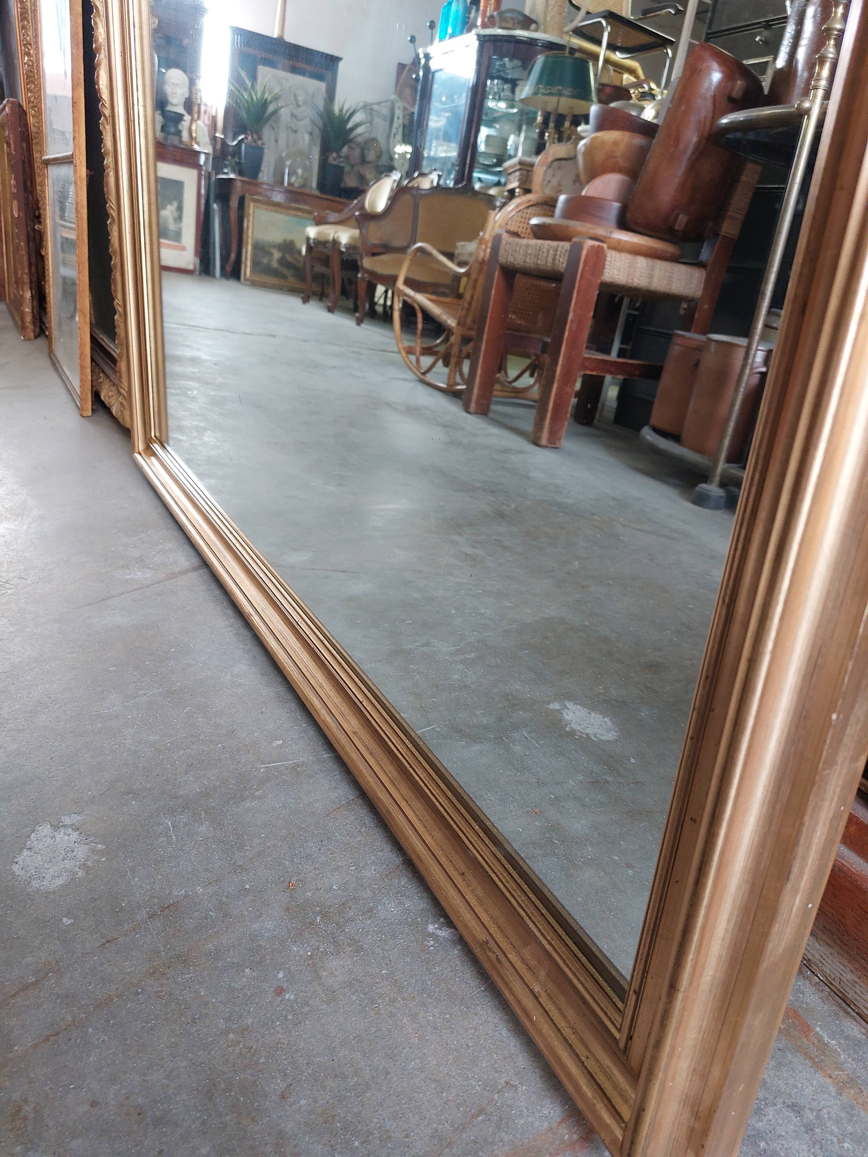 Mirror mirror mirror golden wood bistro style -1m68x1m15