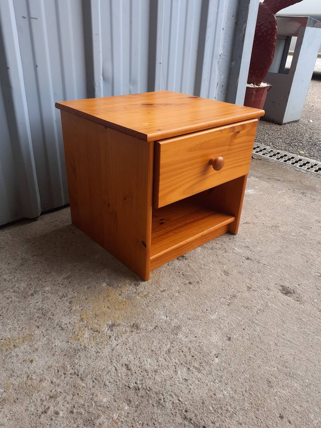 Pine bedside table
