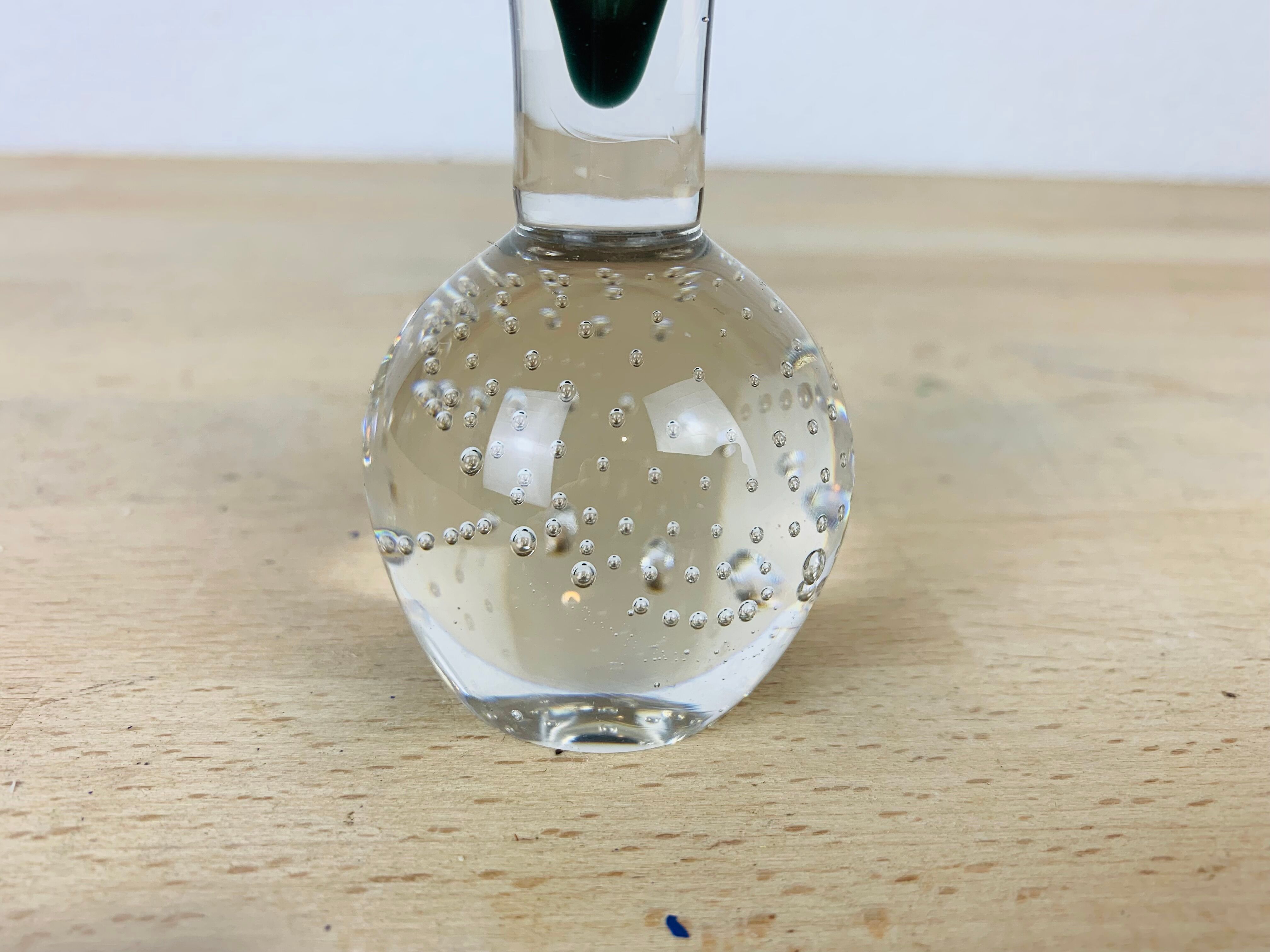 Vase glass tube Murano soliflore