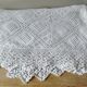 Dessus de lit en coton blanc écru jeté de lit en crochet