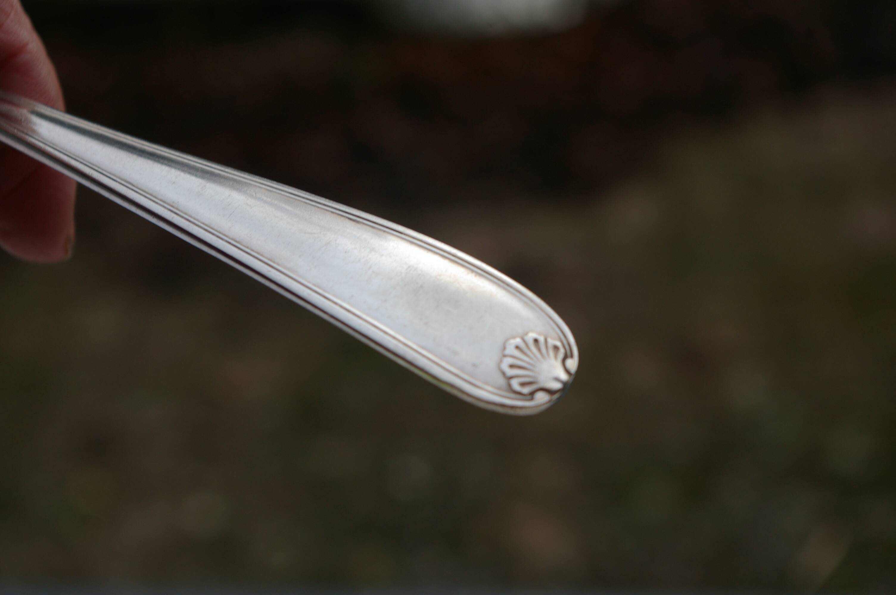 Christofle marot coquille - 12 silver-plated cake forks