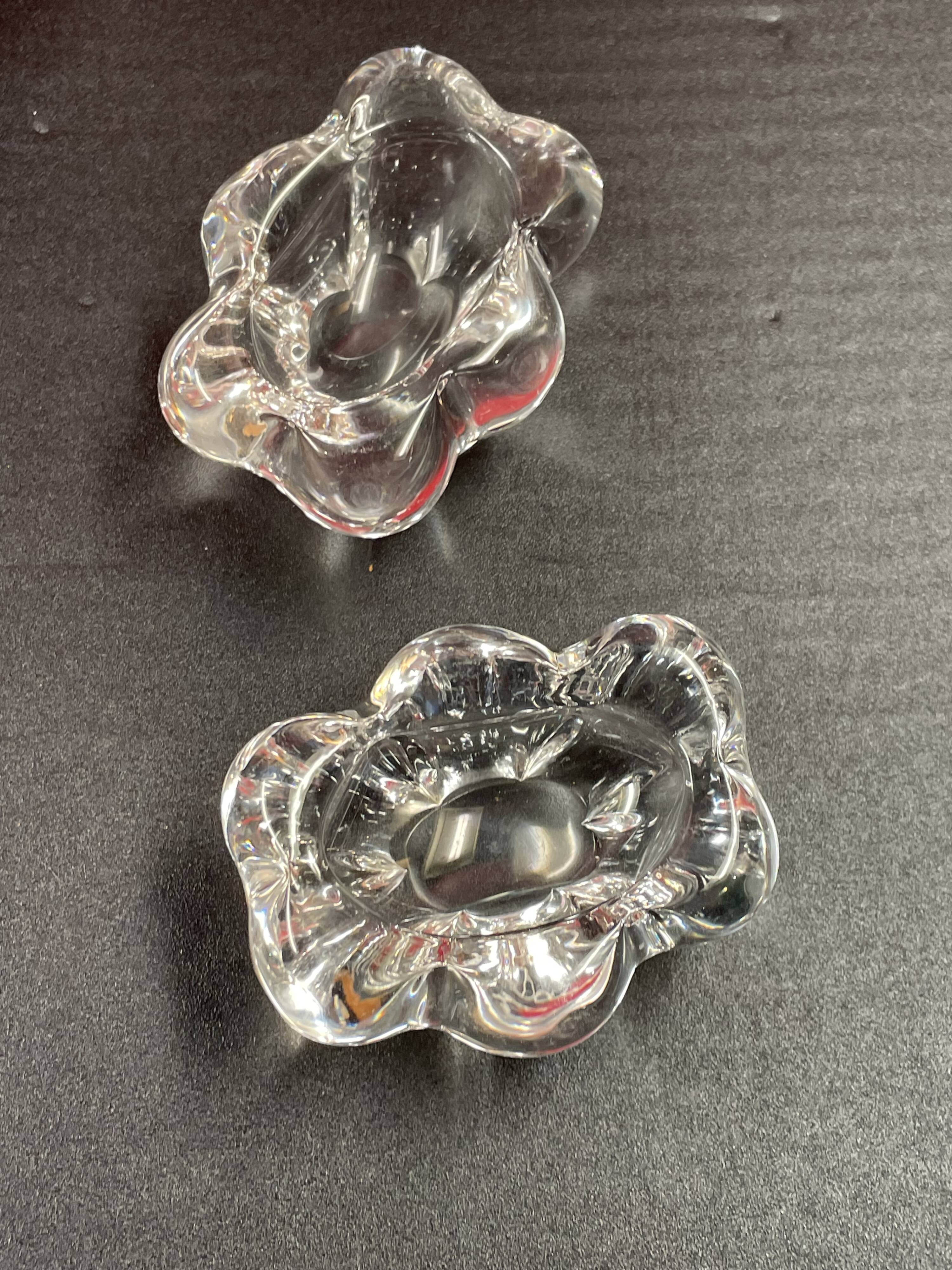 Daum France, Pair of Crystal Salt Cellars