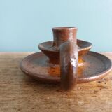 Cellar rat hand candle holder with pyrite terracotta