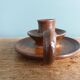 Cellar rat hand candle holder with pyrite terracotta