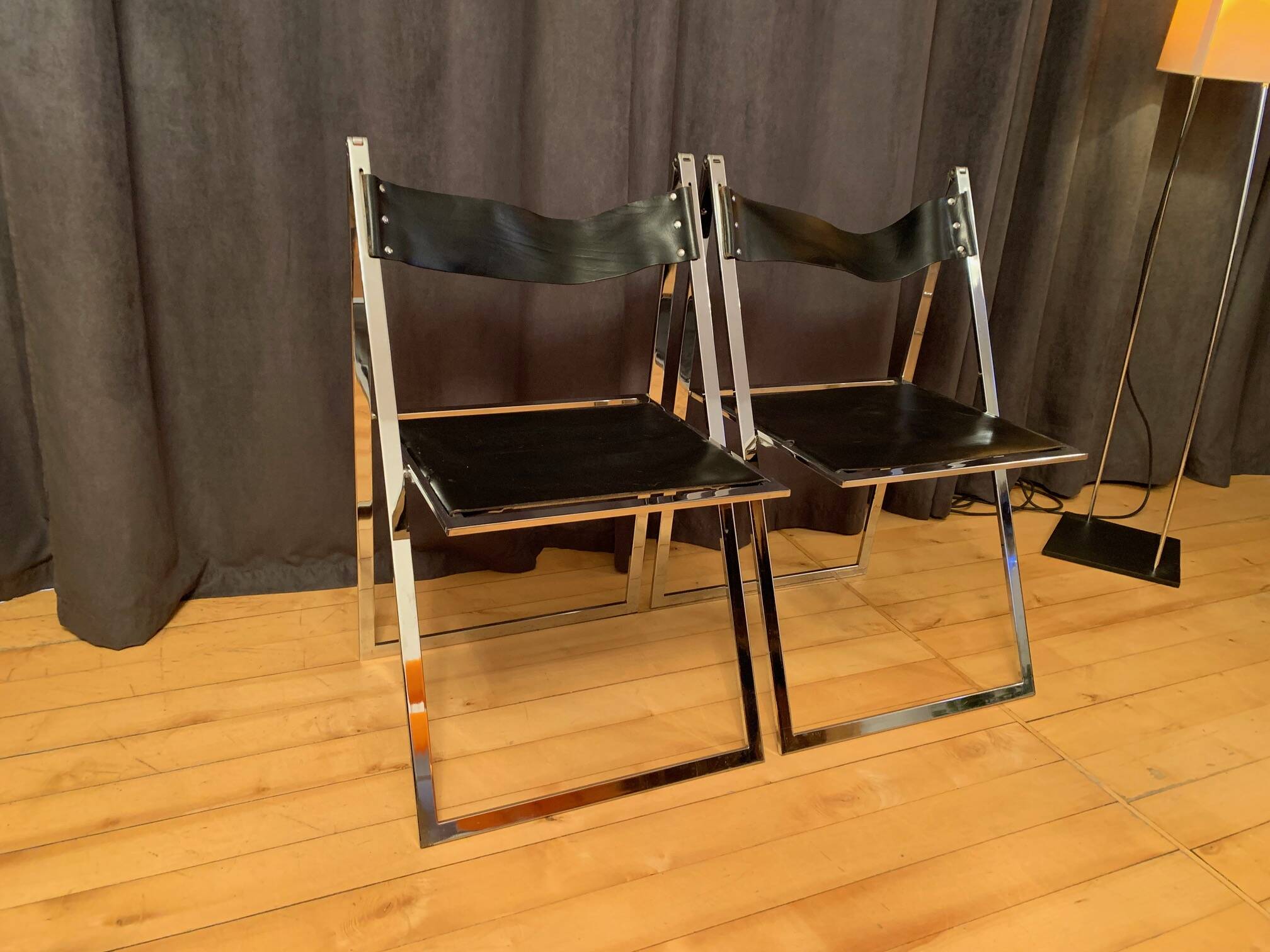 A pair of Elios chairs by Fontoni & Geraci, Italy, 1960s