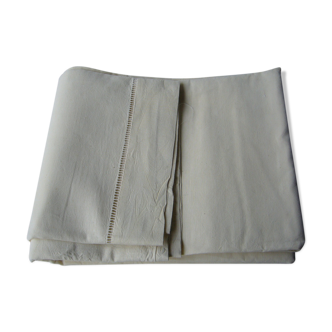 Old embroidered linen sheets