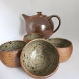 Pyrite stone tea set