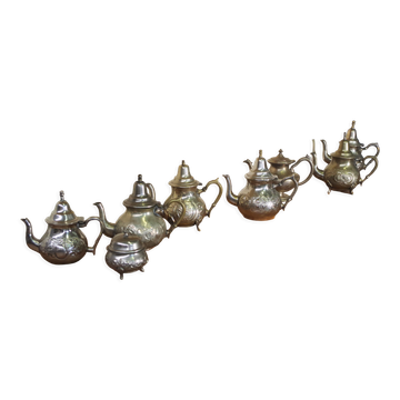 Arabic tea maker 8 pieces, Morocco 50s