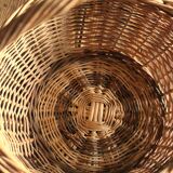Large round vintage wicker basket