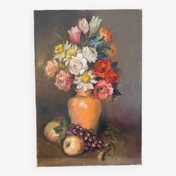 Still life with flowers signed 1992