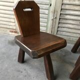 Set de mobilier chaises tabourets tripode