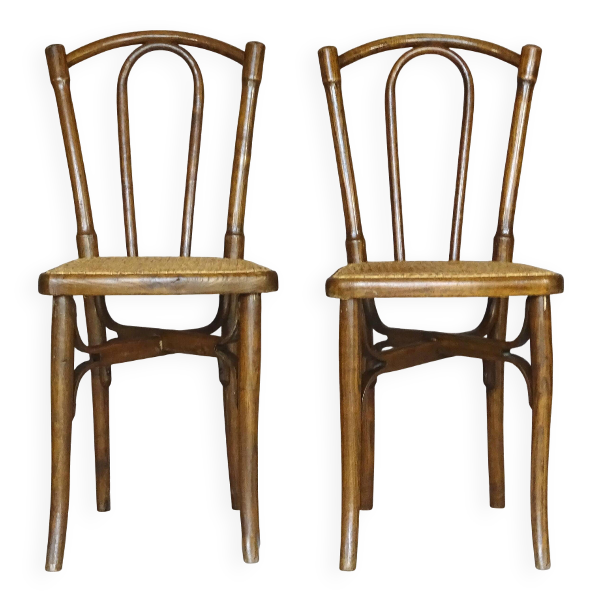 2 Cambier caned bistro chairs Belgium 1920 - No. 233 -