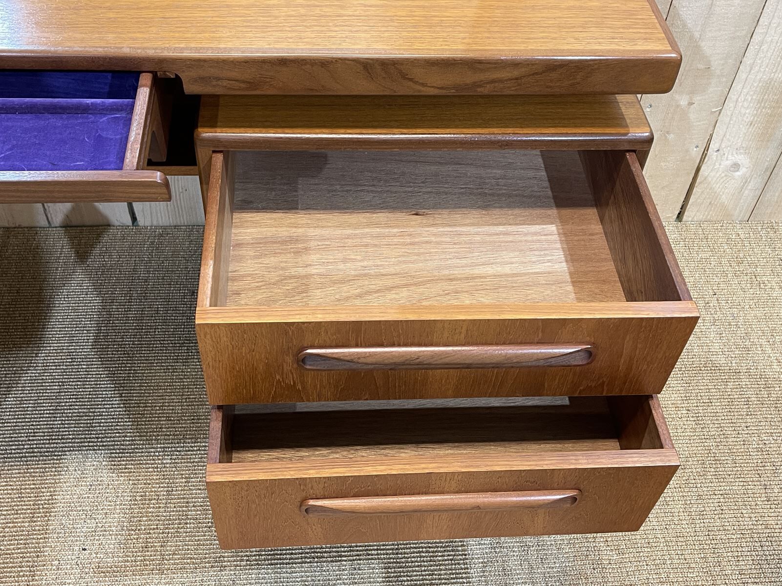 G-Plan teak dressing table and stool - 70s