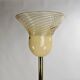 Floor lamp Murano Vetri glass shade and brass stand