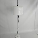 Vintage floor lamp with plastic shade, height adjustable
