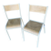 Mullca 510 chair pair in beige and natural version.