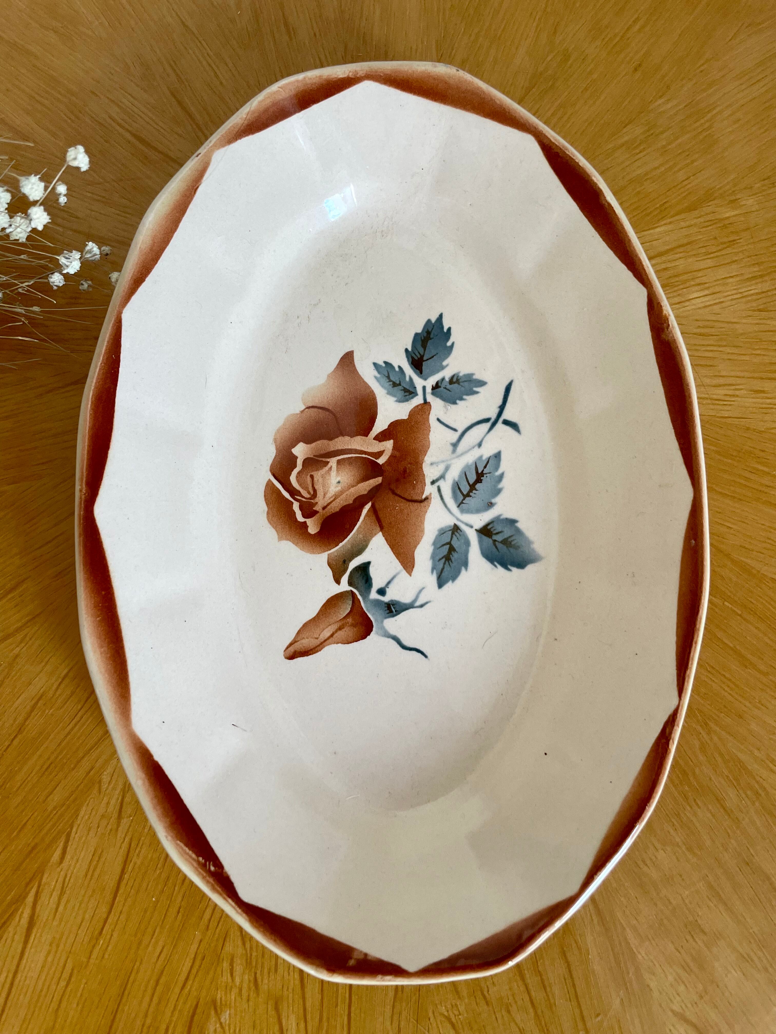 Dessert dish Digoin Sarguemines 1930
