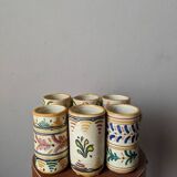 Set of 6 handcrafted ceramic mugs from the Spanish countryside and bohemian style