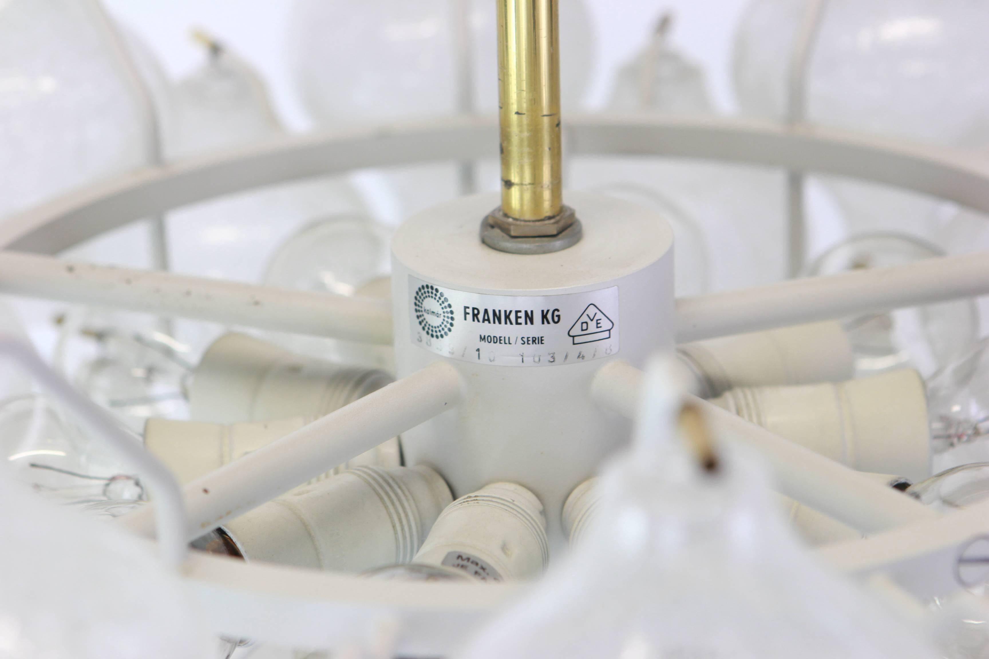 Large glass chandelier Tulipan by Kalmar, Austria, 1960s