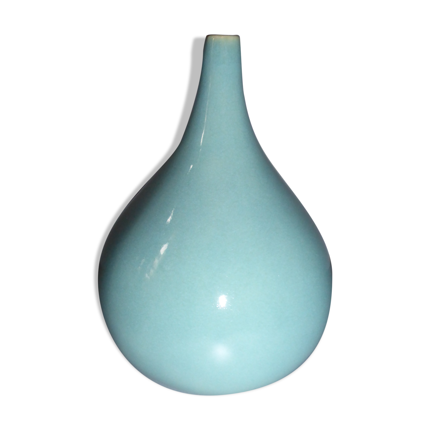 Celadon blue soliflore vase