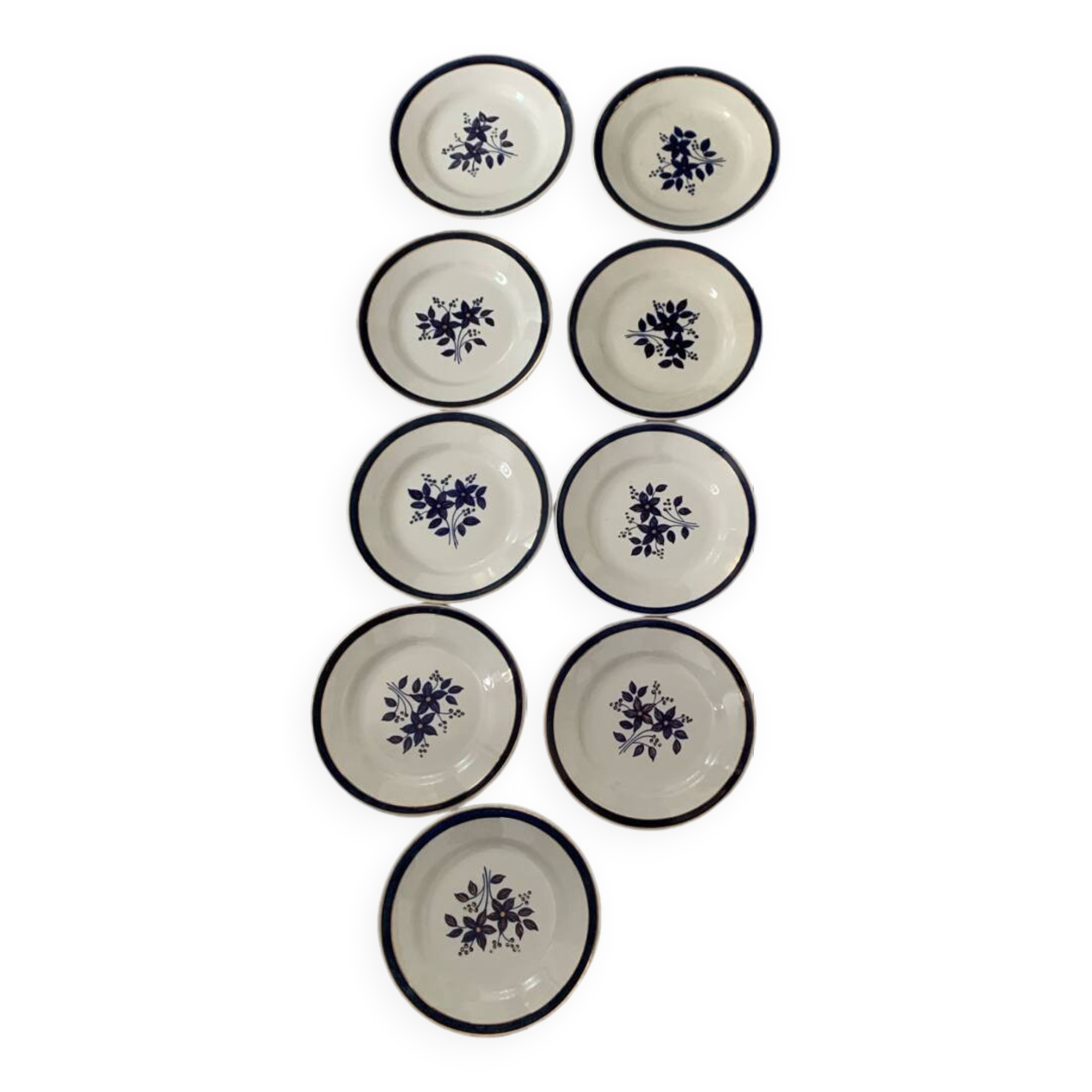 Set of Colette dessert plates from Moulin des Loups