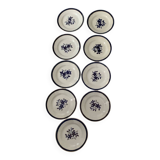 Set of Colette dessert plates from Moulin des Loups