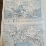 Old map of the seas from 1928