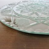 Old large beveled and chiseled mirror, art deco, 40s 50s