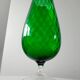 Italian vase in green blown glass