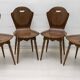 After Carlo Ratti Mid-Century Modern Italian Bentwood Chairs, 1950s