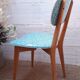 Vintage 1950s bistro chair revisited Petit Pan fabric