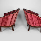 Art Deco Salon by Paul Follot in pink velvet, circa 1920