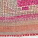 Faded Pink Geometric Style Vintage Runner Rug, Rug For Kitchen, 87x302