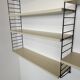 Vintage Nisse Strinning wall rack with 7 off-white shelves