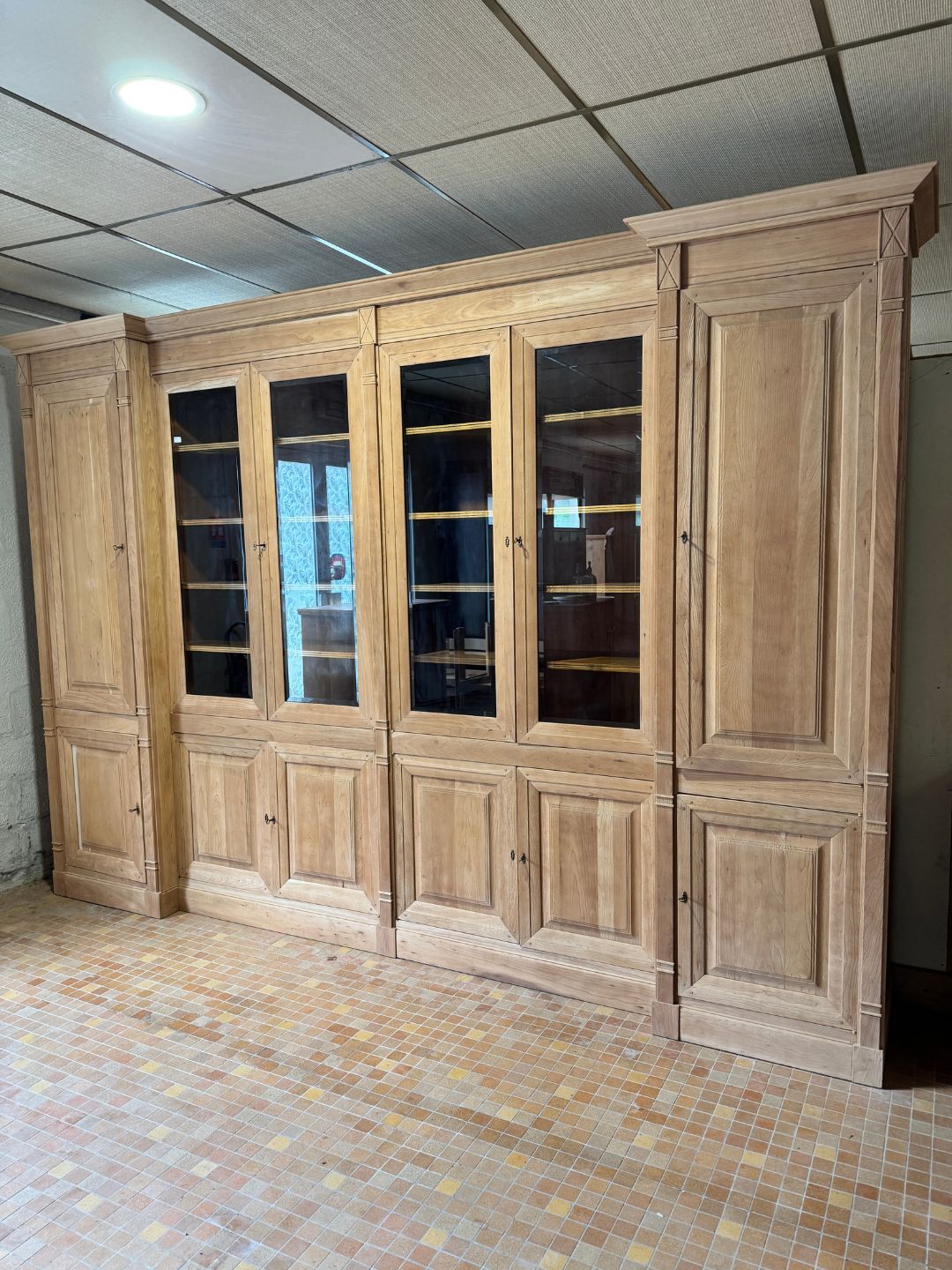 Cherry wood bookshelf – 1970s/80s