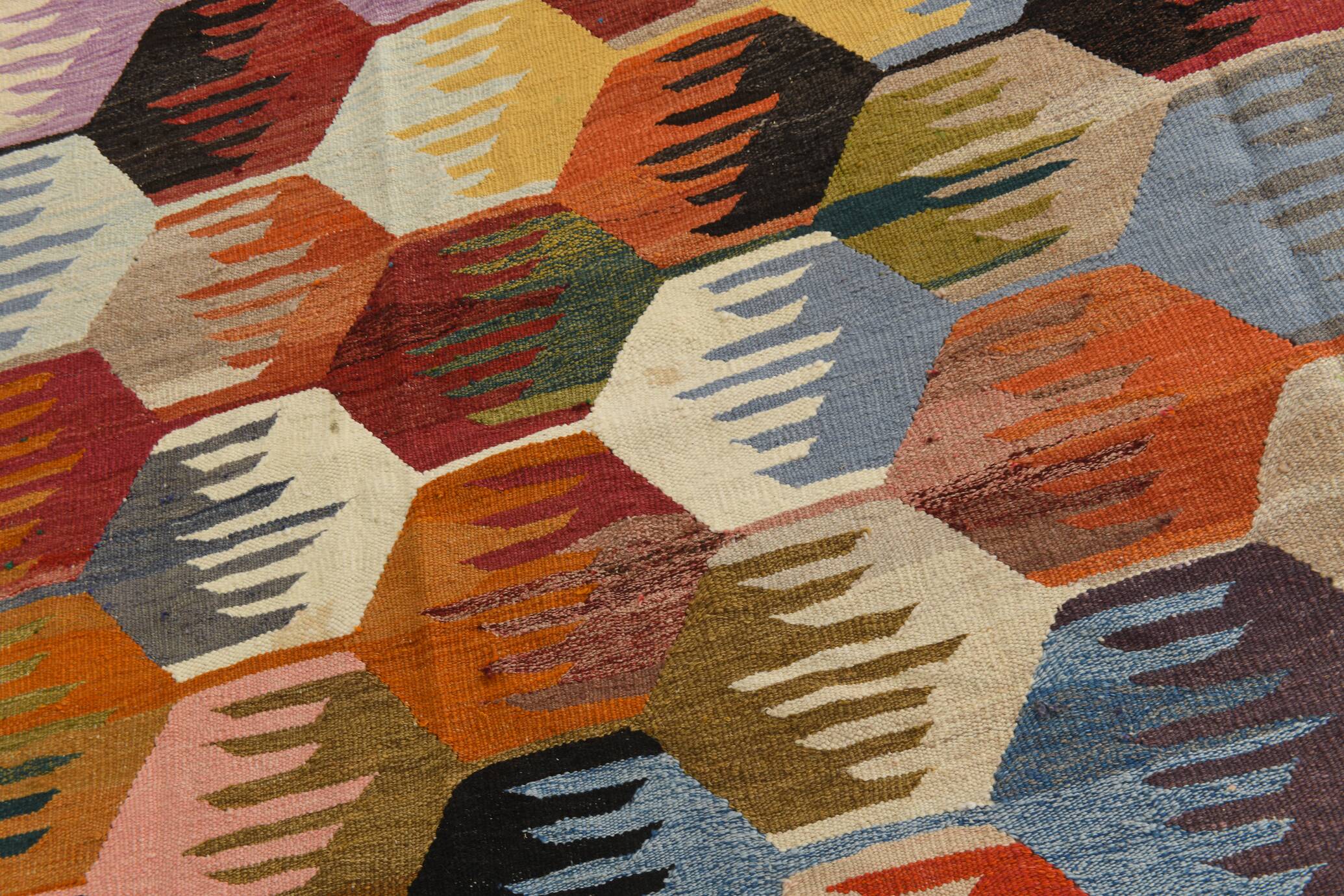 8x12 Kilim Rare Style Multicolor Designer Vintage Kilim Rug, 255x376 Cm