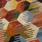 8x12 Kilim Rare Style Multicolor Designer Vintage Kilim Rug, 255x376 Cm