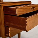 Mid-Century Teak Dressing Table with Adjustable Mirror, 1960s