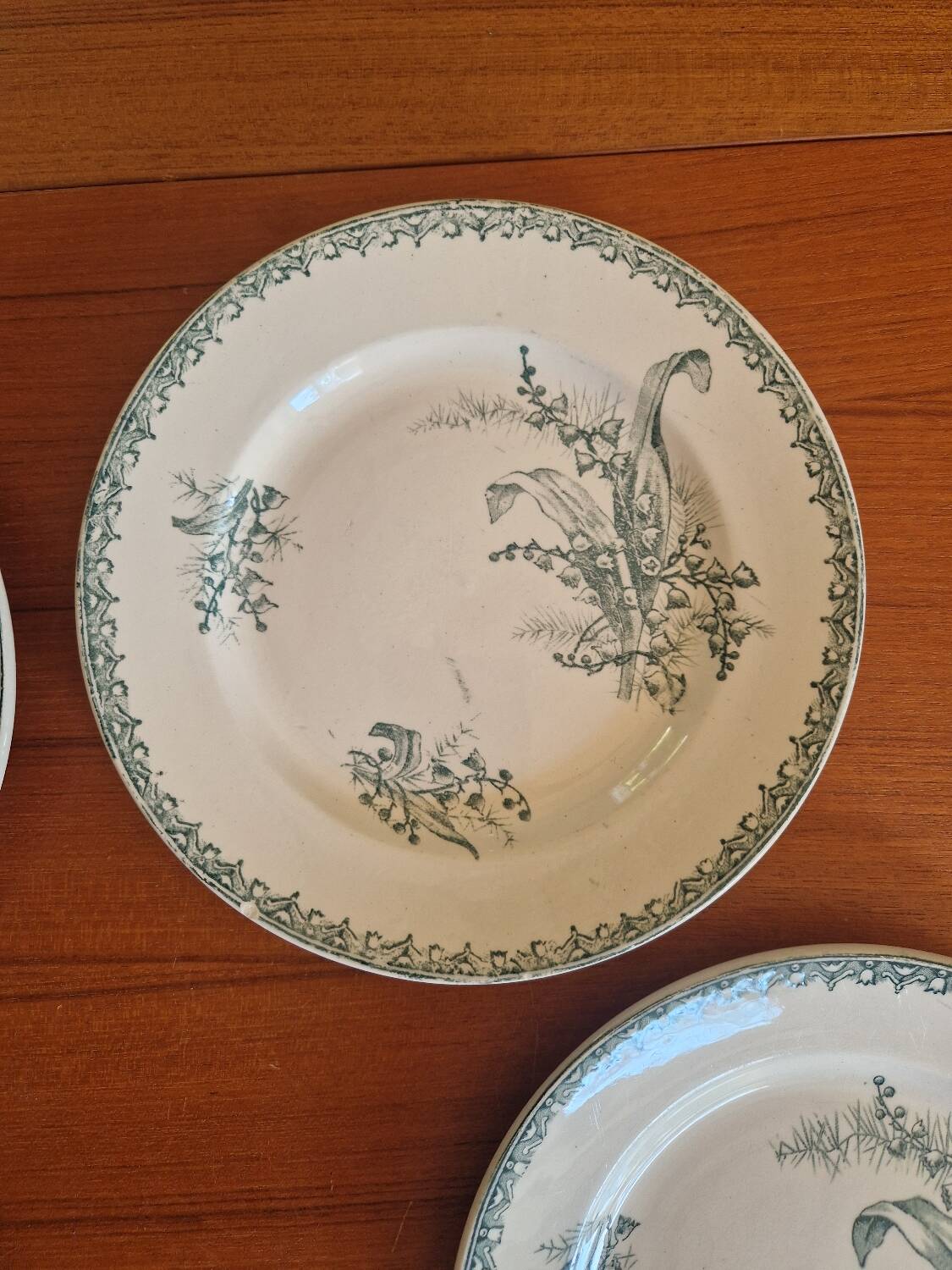 Set of 5 Saint Amandinoise Muguet Plates