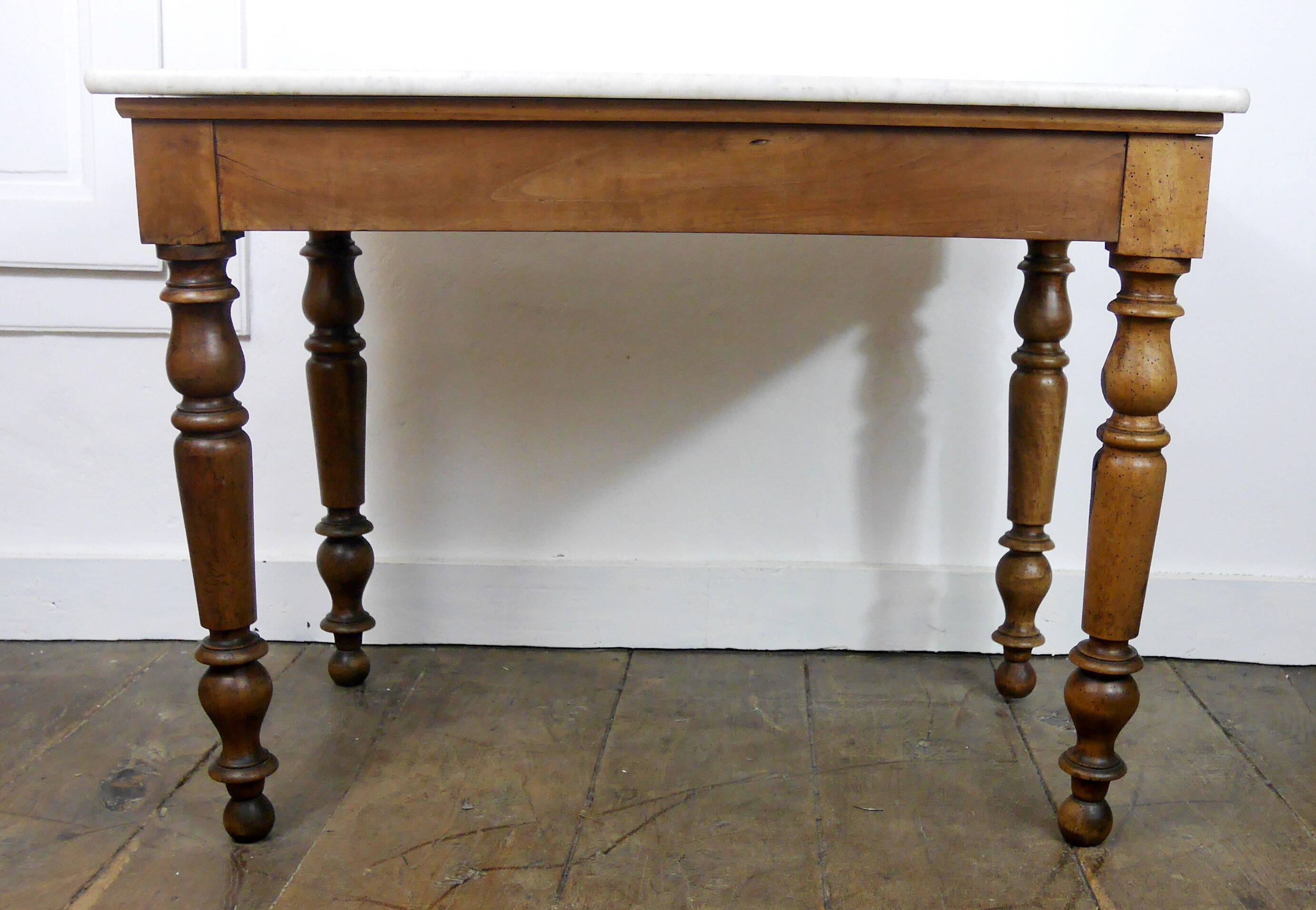 old marble and wood office bistro table 1850