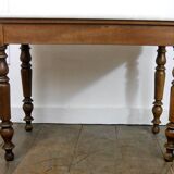 old marble and wood office bistro table 1850
