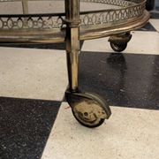Brass and glass bar cart