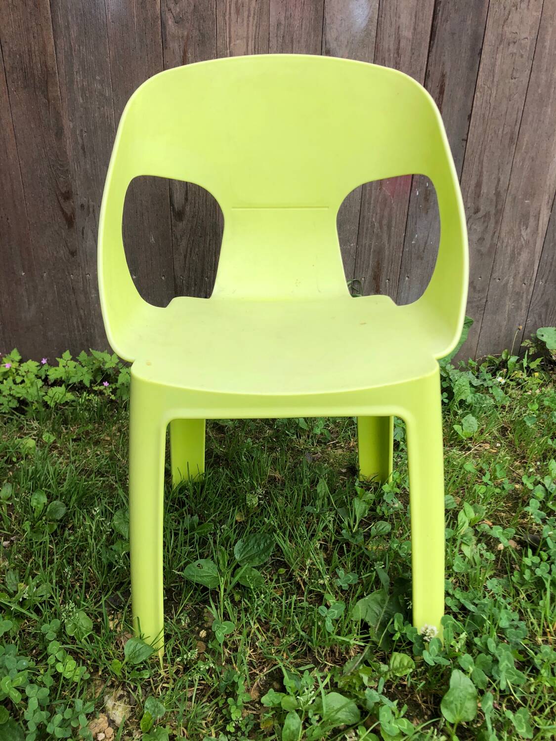 Children's armchair chair rita design by joan gaspar vintage green plastic