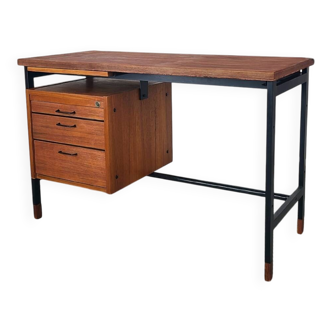 Vintage modernist teak desk mid-century 1960s design