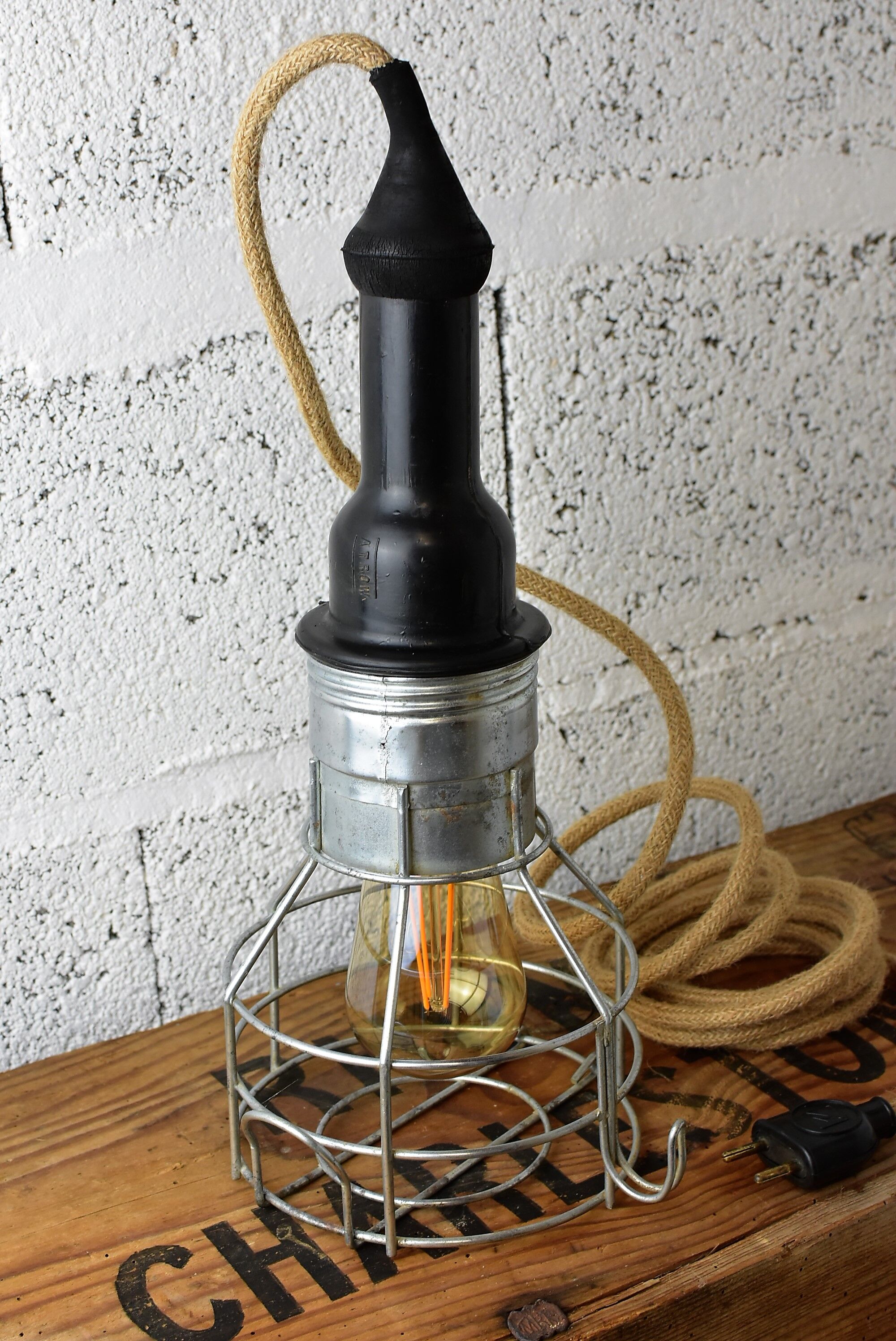 Walking lamp for industrial decoration.