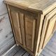 Old office furniture, raw oak wood.