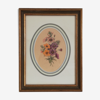 Old watercolor frame 1950