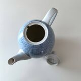 Arzberg Form 2000 “Bast” Pattern – Blue Teapot and Sugar Bowl